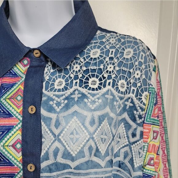 JOHN + MARK Multi Pattern Button Down - Picture 7 of 16